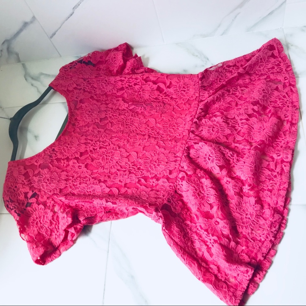 Lace Peplum Top NWT Sz. L